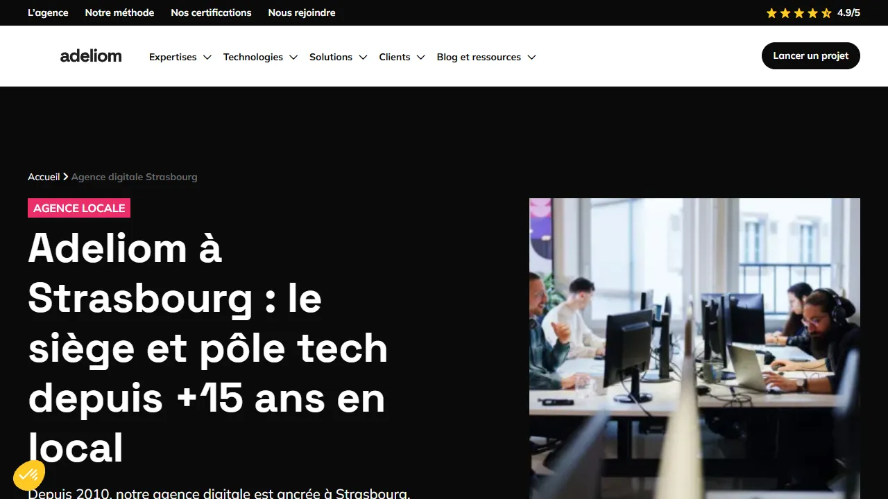 Screenshot of Digital Agency Adeliom