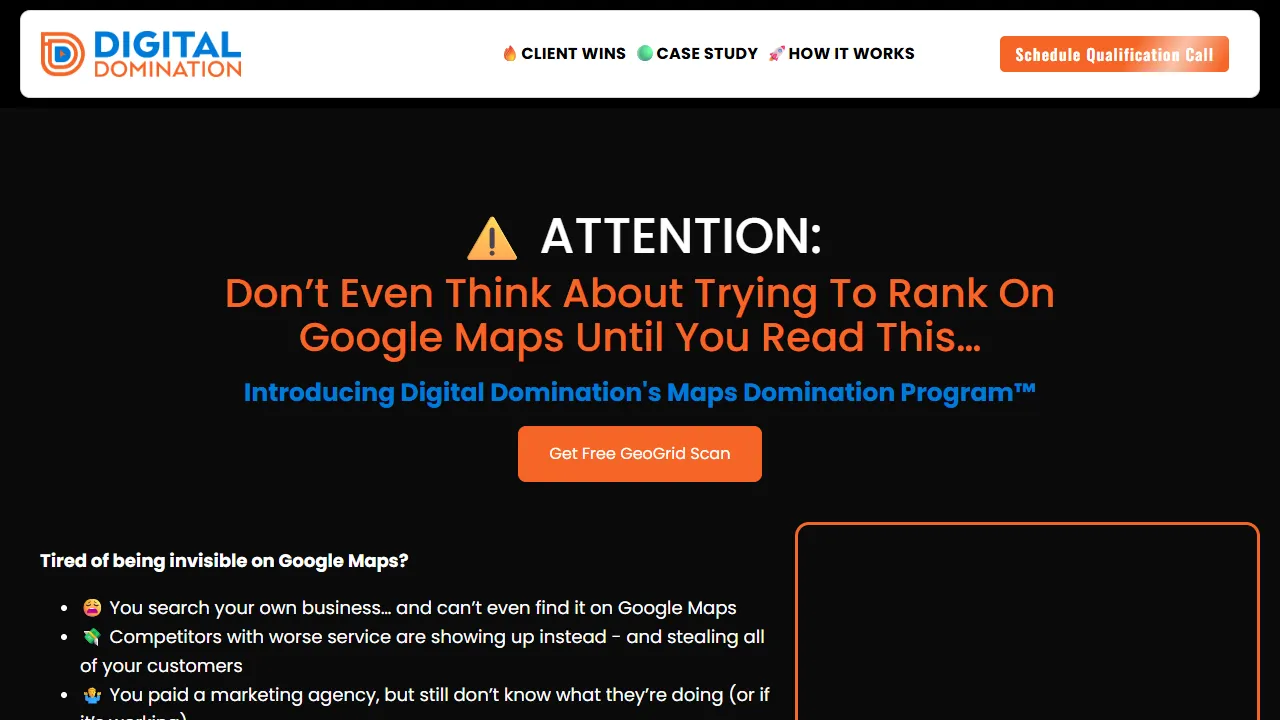 Screenshot of Digital Domination Marketing