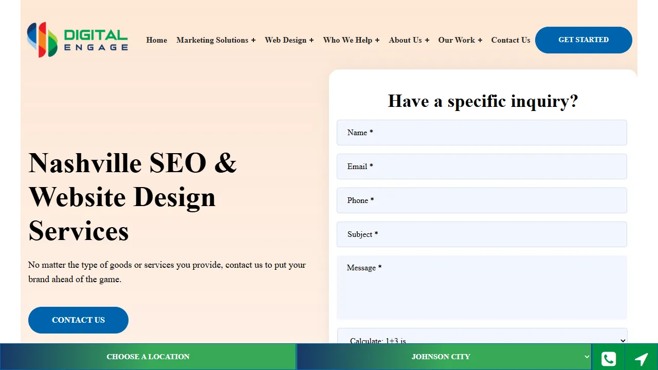 Screenshot of Digital Engage