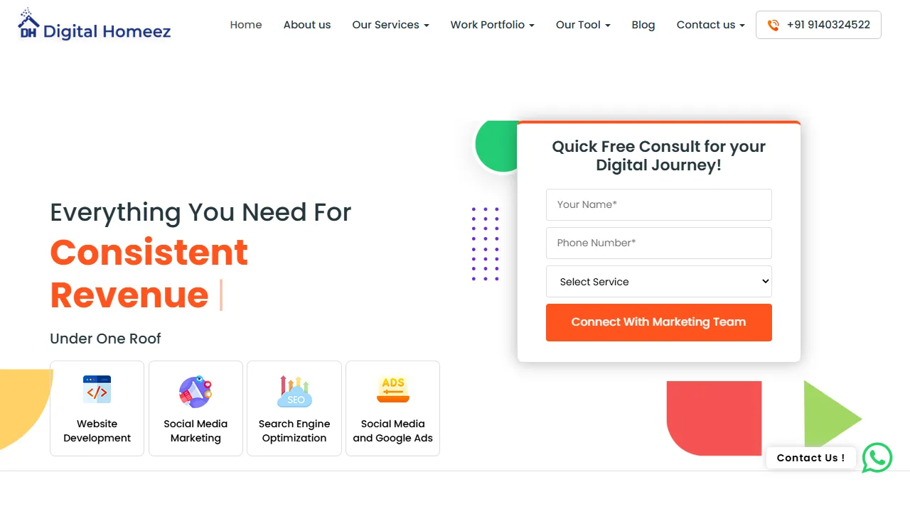Screenshot of Digital Homeez