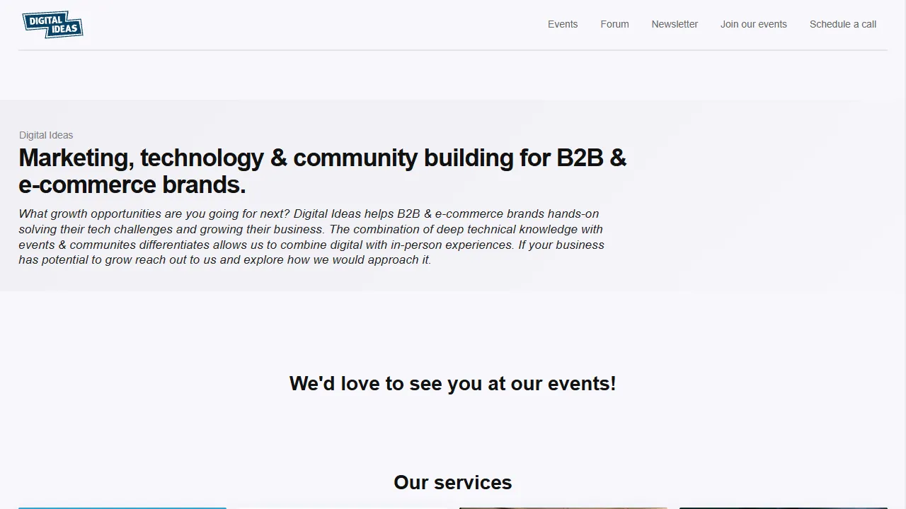 Screenshot of Digital Ideas