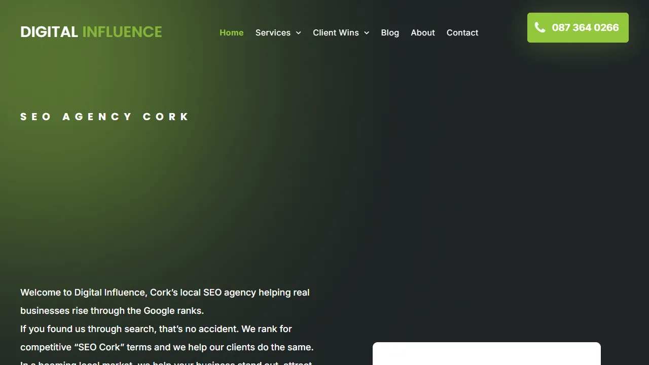 Screenshot of Digital Influence