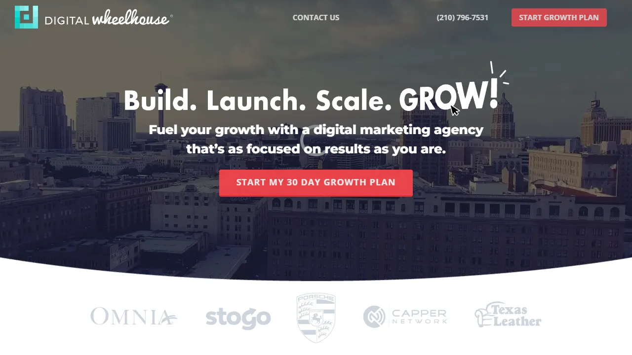 Screenshot of Digital Wheelhouse Marketing Agency