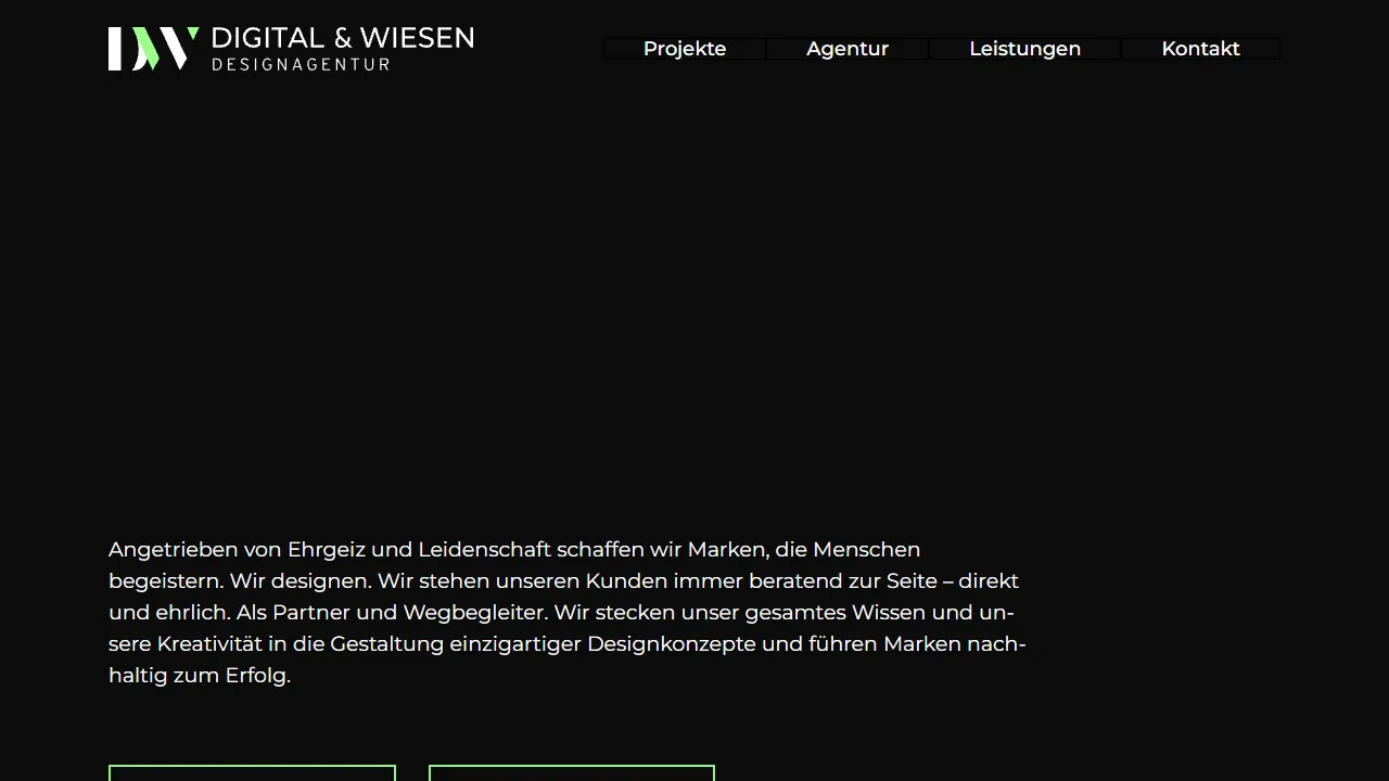 Screenshot of DIGITAL & WIESEN Designagentur Berlin