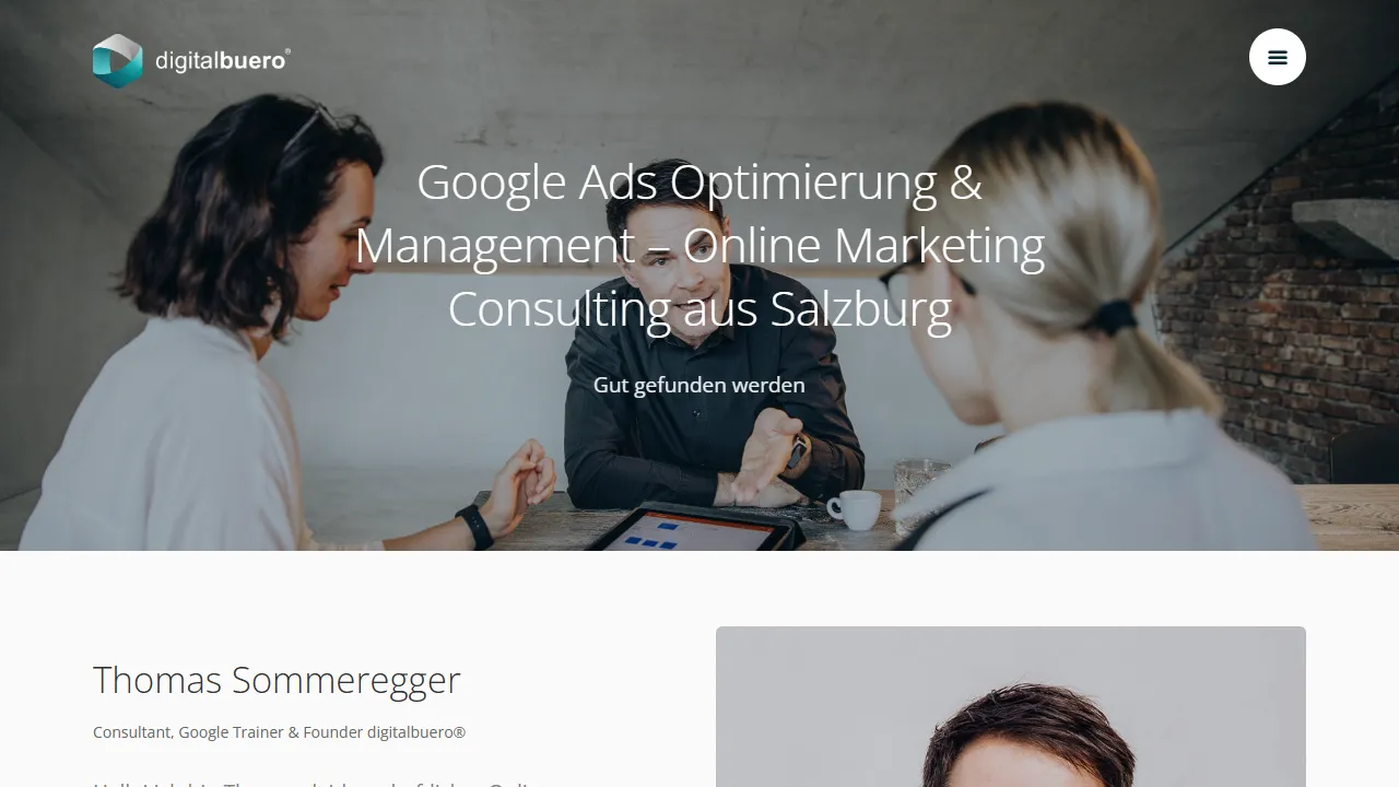 Screenshot of digitalbuero - Thomas Sommeregger