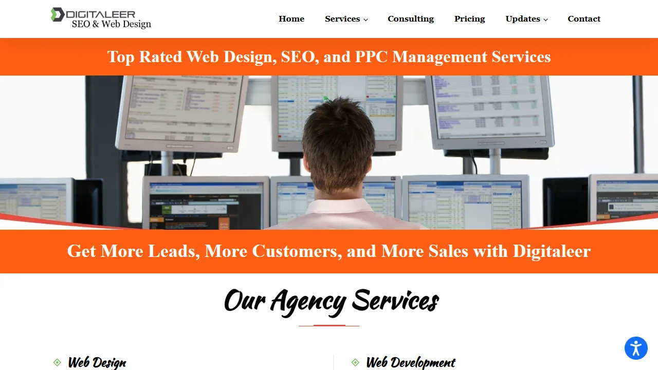 Screenshot of Digitaleer SEO & Web Design