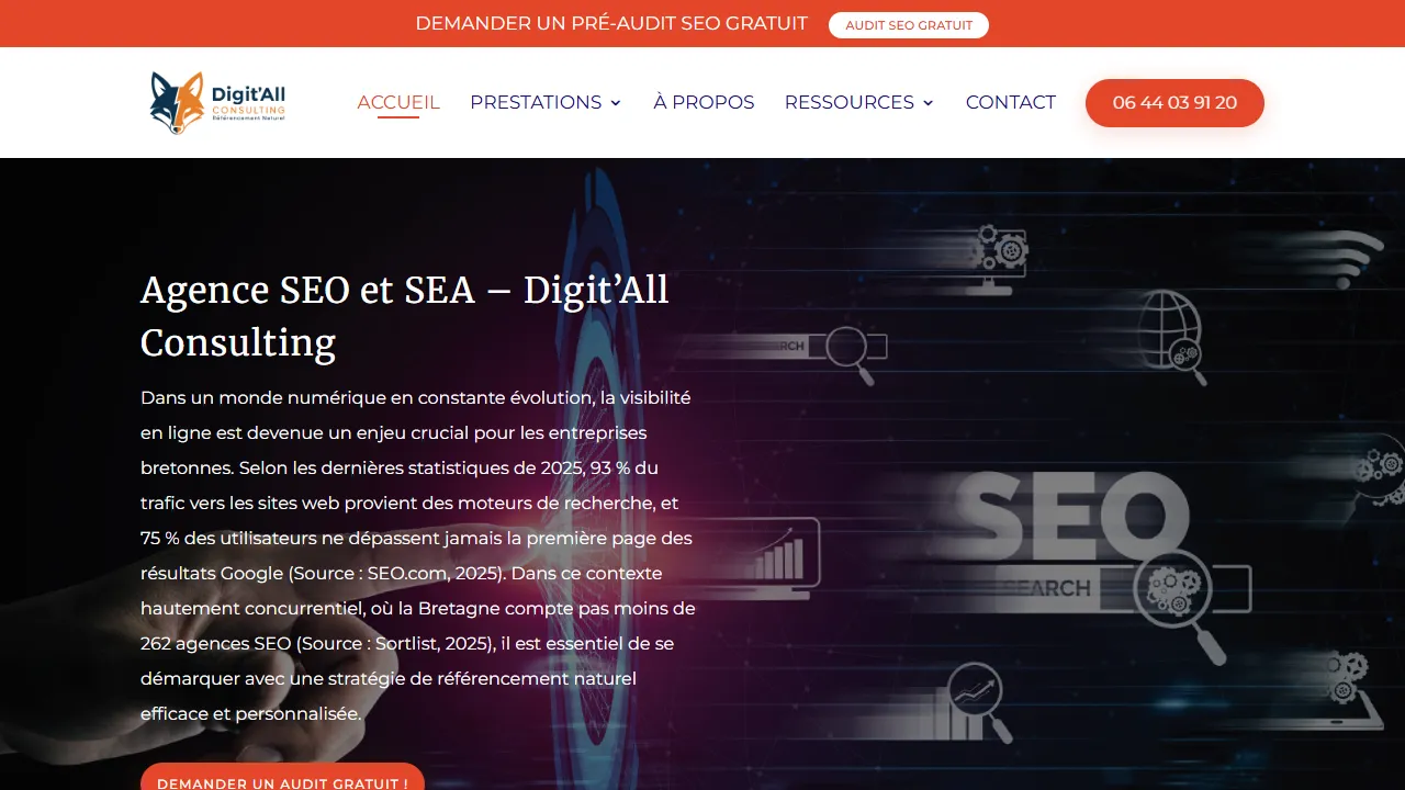 Screenshot of Digit'All Consulting