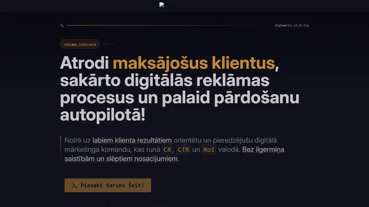 Screenshot of Digiworks.dev | Online Advertising