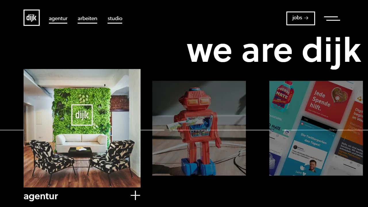 Screenshot of dijk | Kreativagentur