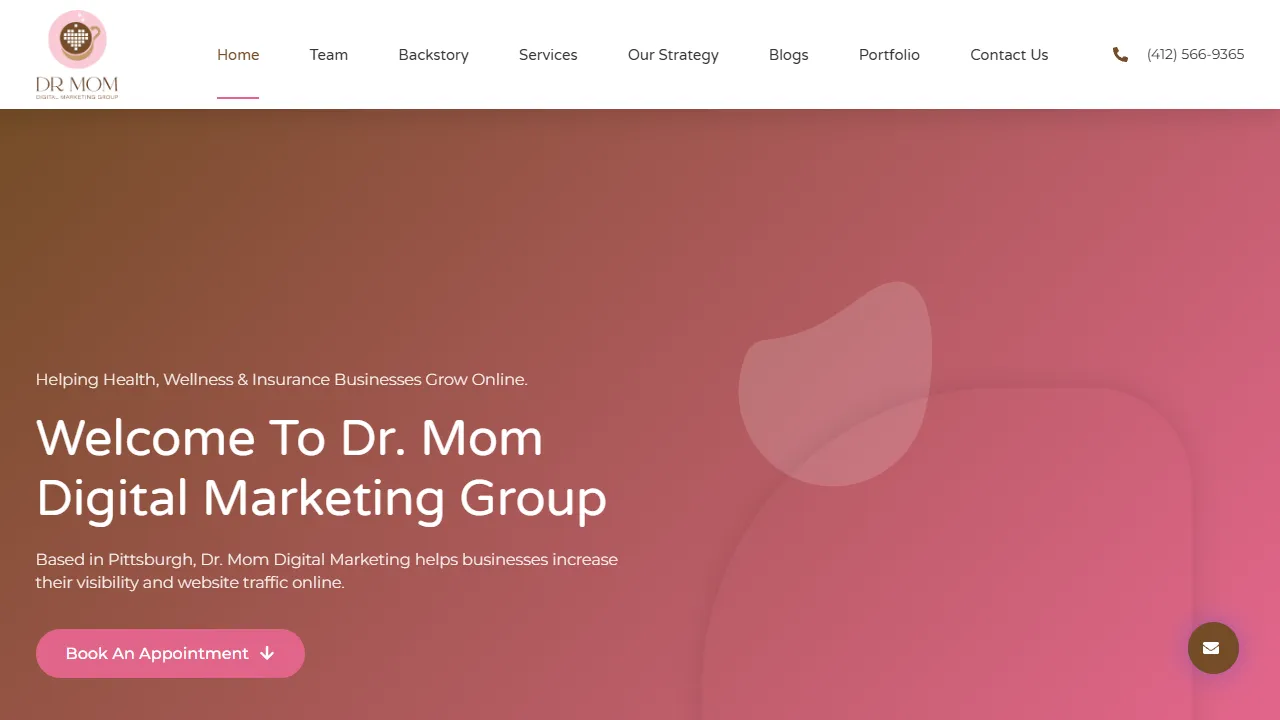 Screenshot of Dr. Mom Digital Marketing