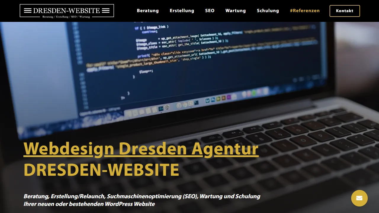 Screenshot of DRESDEN-WEBSITE | WordPress Webdesign Webagentur Dresden | Erik Glaß