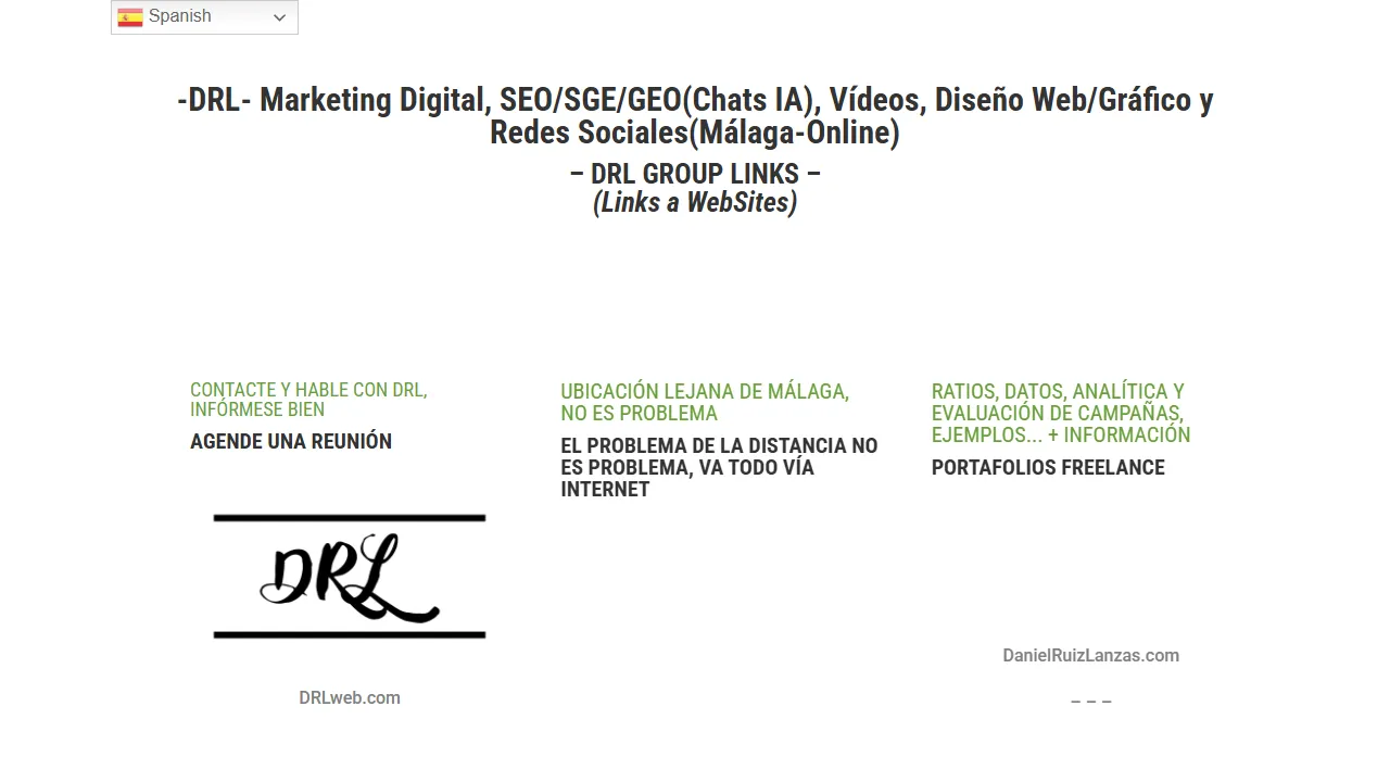 Screenshot of -DRL- Marketing Digital, SEO/SGE/GEO(Chats IA), Vídeos, Diseño Web/Gráfico y Redes Sociales (Online y en Málaga)