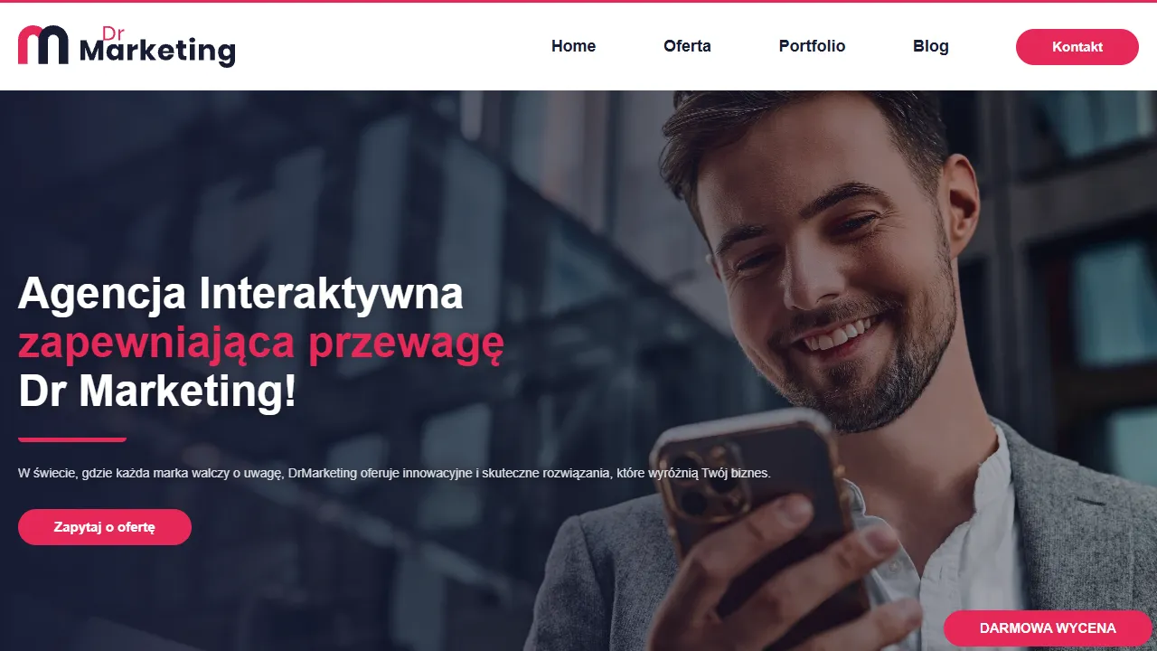 Screenshot of DrMarketing | Strony Internetowe Warszawa | Pozycjonowanie Stron | Google Ads