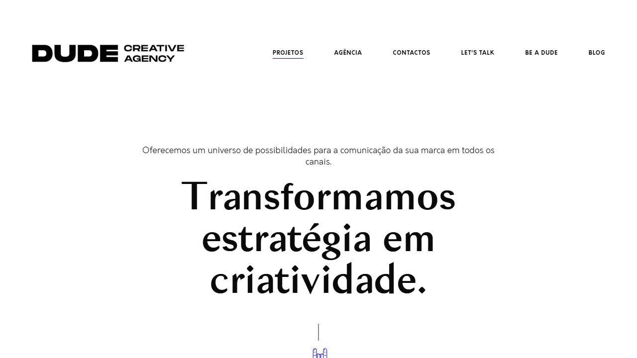 Screenshot of DUDE Creative Agency