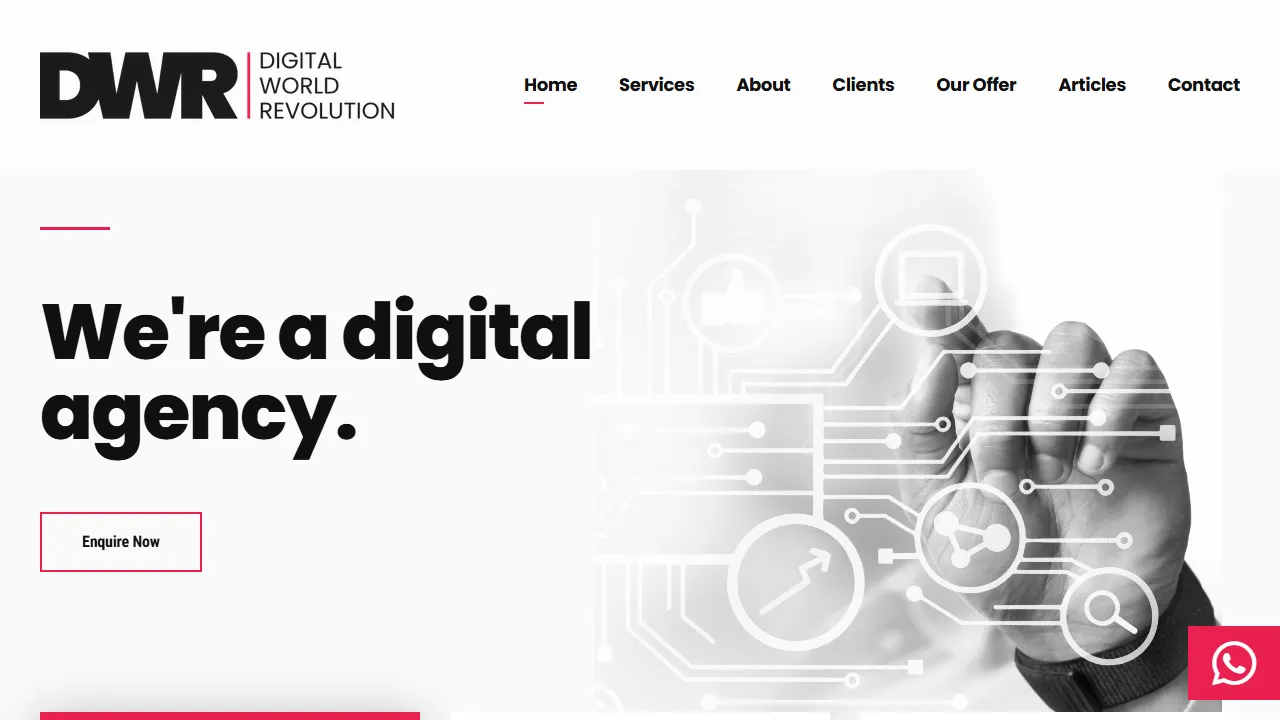 Screenshot of DWR Agency