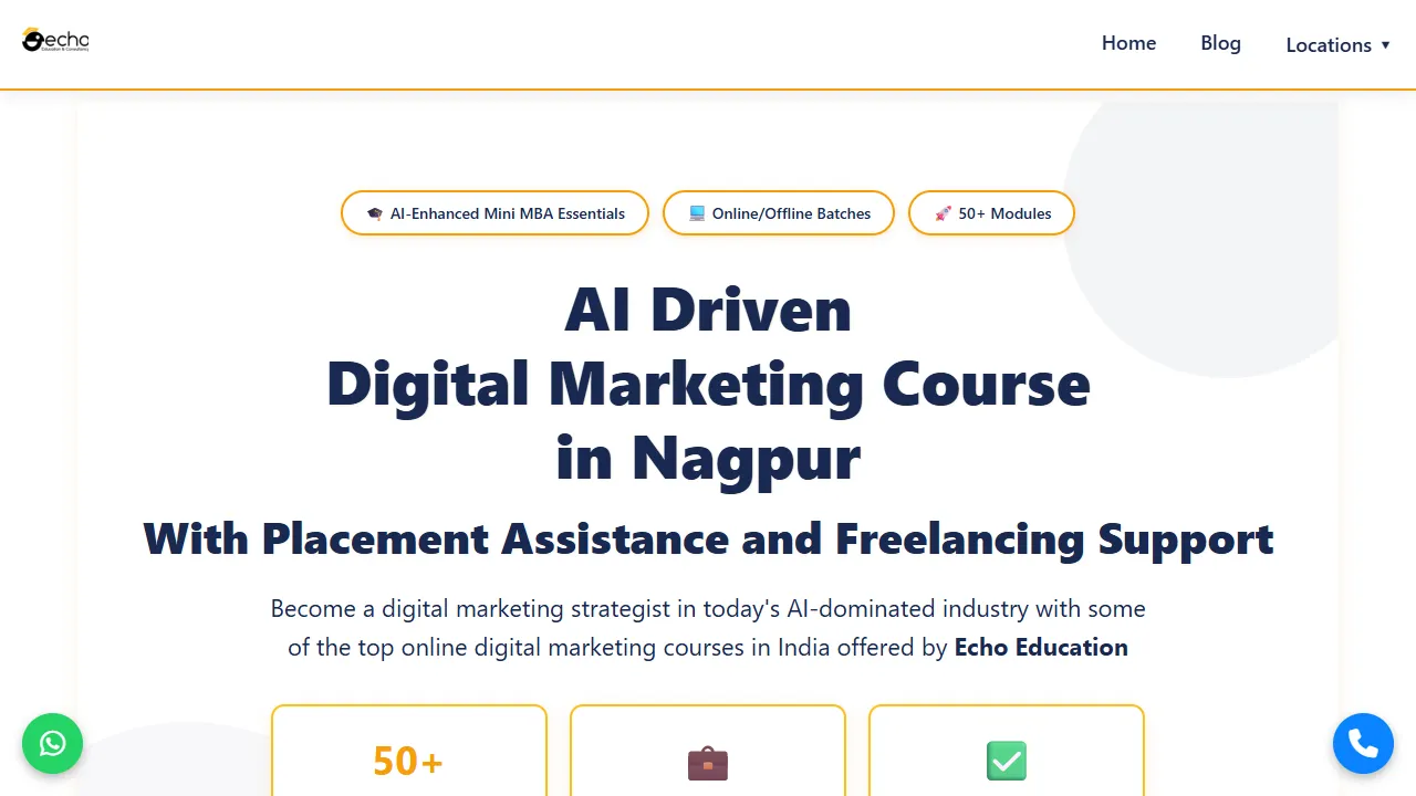 Screenshot of Echo Education - Digital Marketing Course in Nagpur