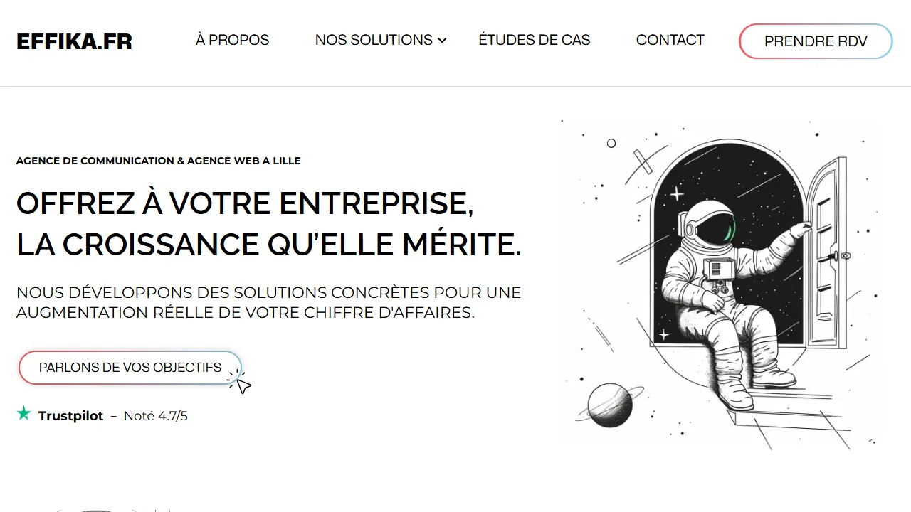 Screenshot of Effika - Agence de communication Lille