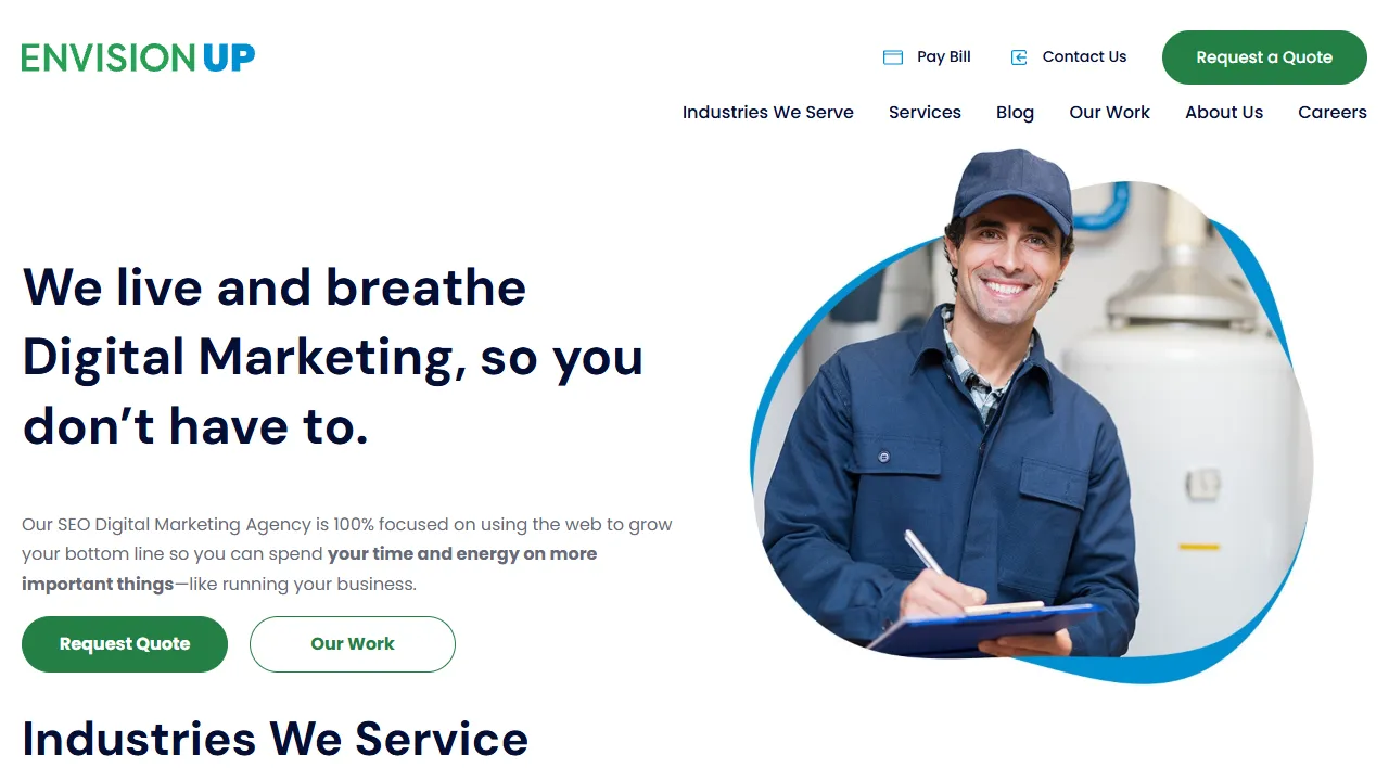 Screenshot of ENVISIONUP