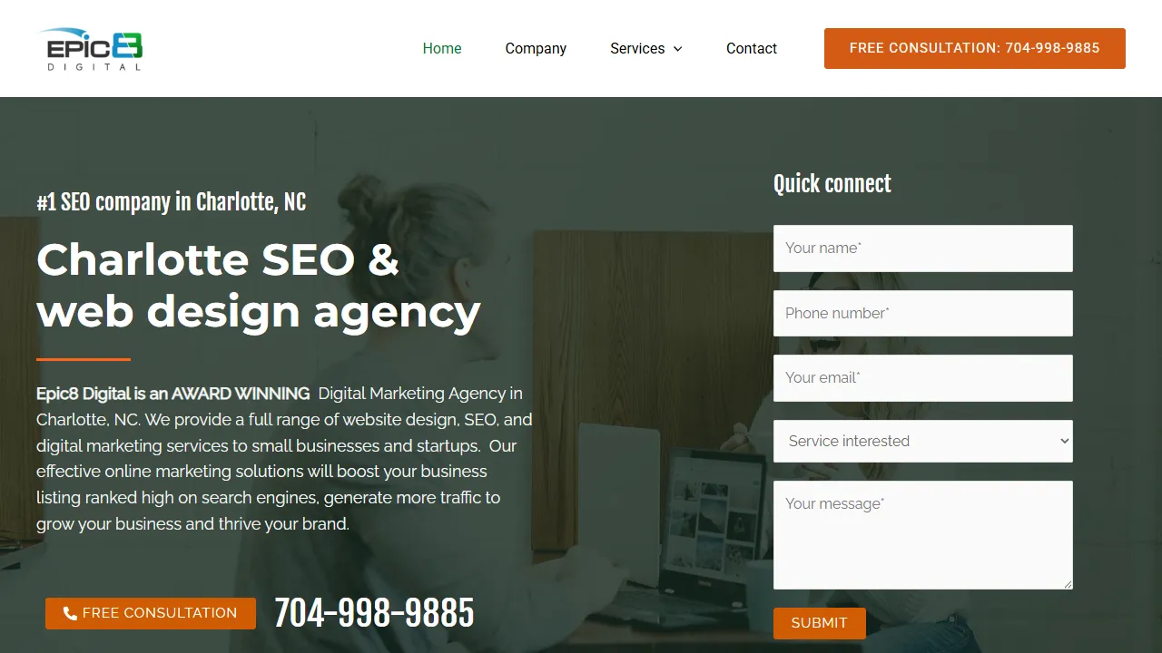 Screenshot of Epic8 Digital