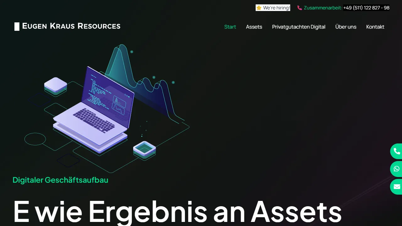Screenshot of EUGEN KRAUS RESOURCES (Digital Sales & Online Marketing)