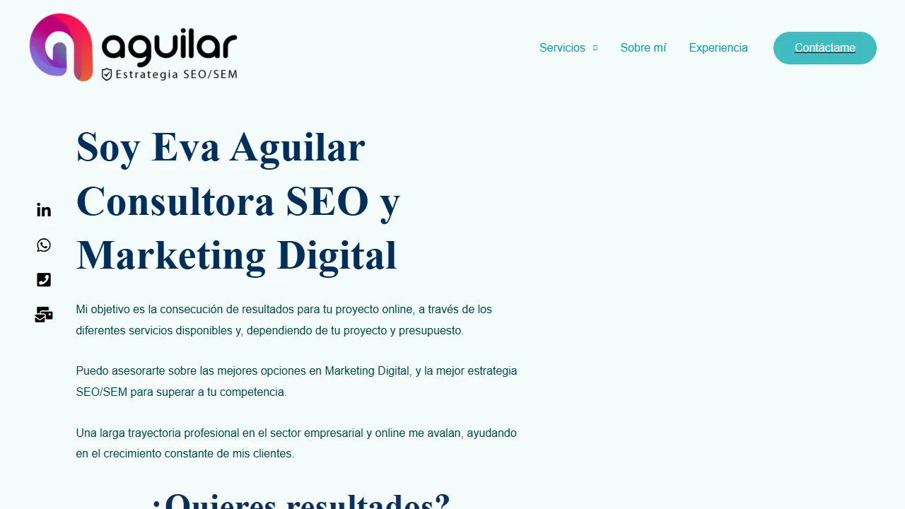 Screenshot of Eva Aguilar