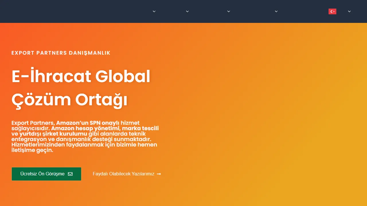 Screenshot of Export Partners