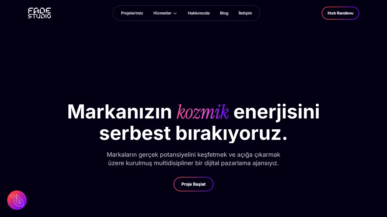 Screenshot of FadeStudio | Ankara Reklam Ajansı, Tasarım ve Yazılım Ajansı