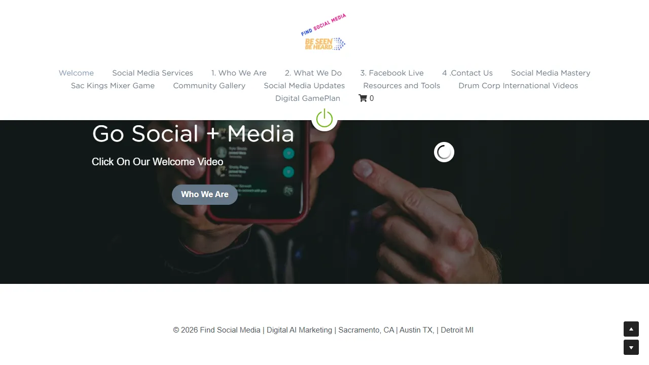 Screenshot of Find Social Media