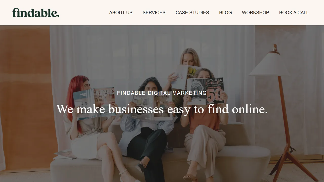 Screenshot of Findable Digital Marketing – Construction & Design