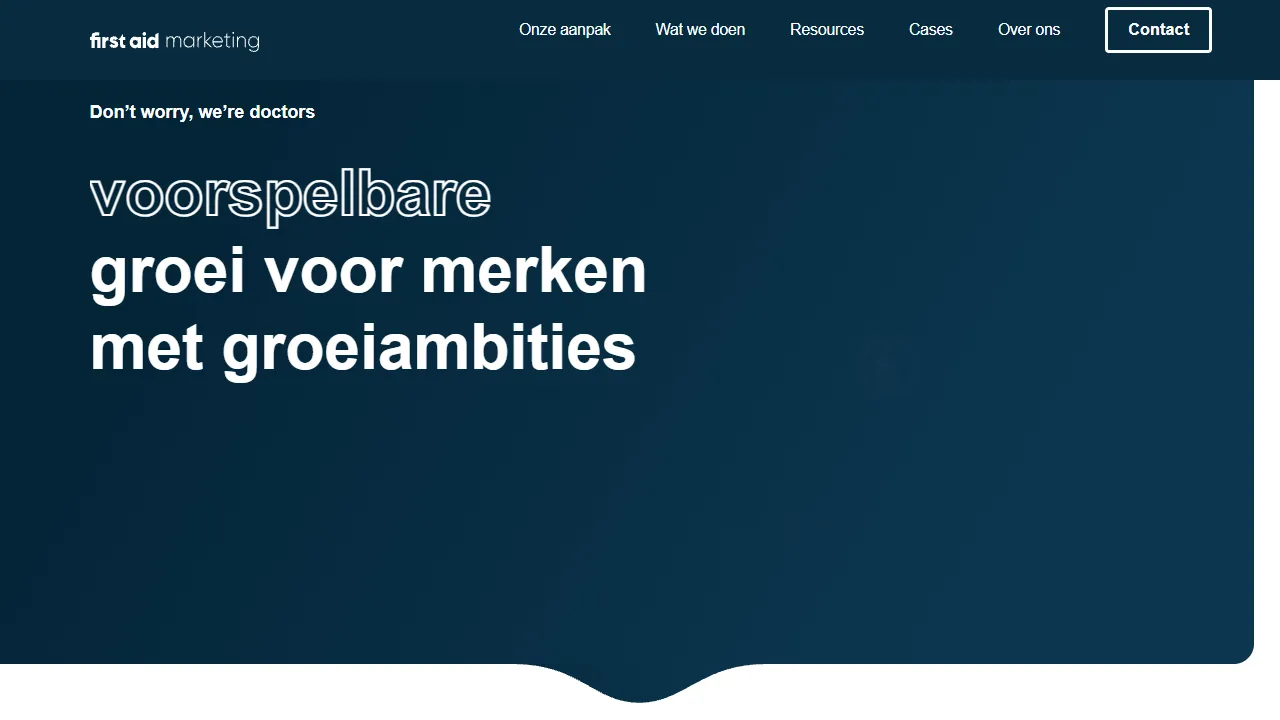 Screenshot of First Aid Marketing