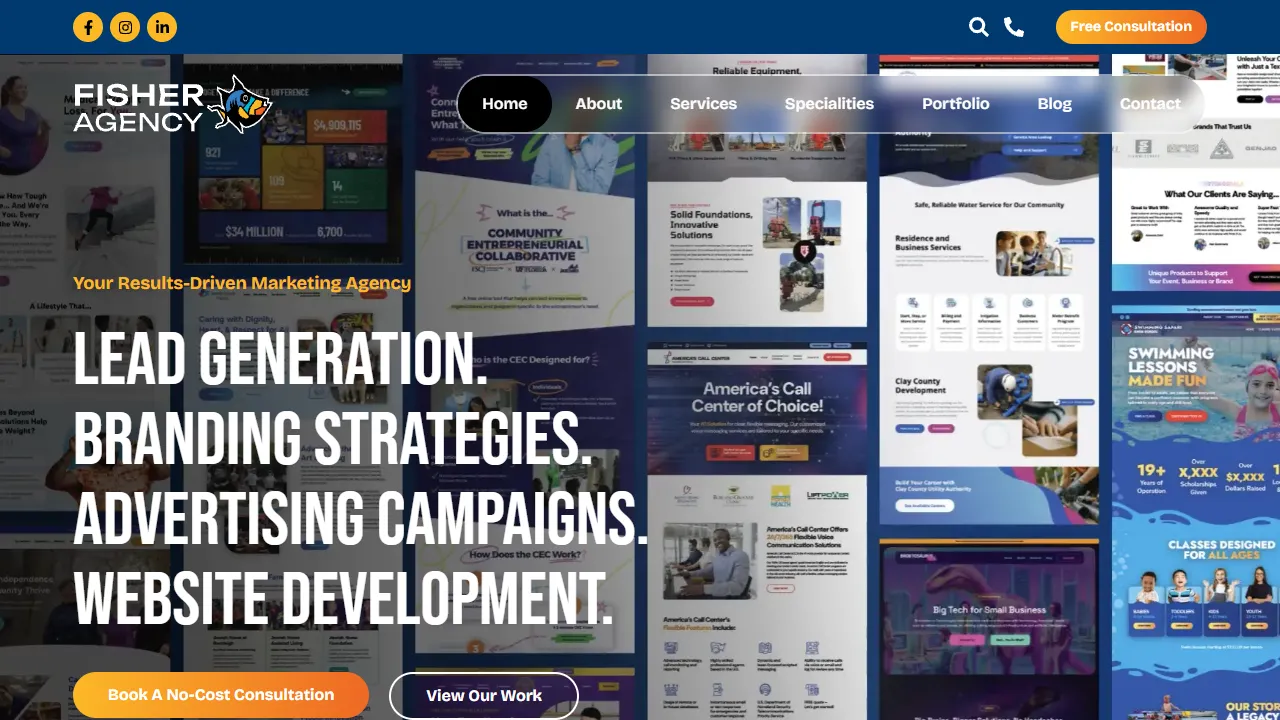 Screenshot of Fisher Agency