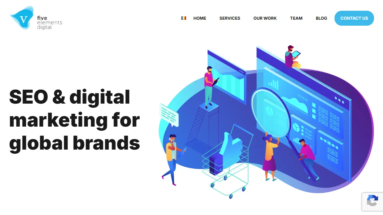 Screenshot of five elements digital