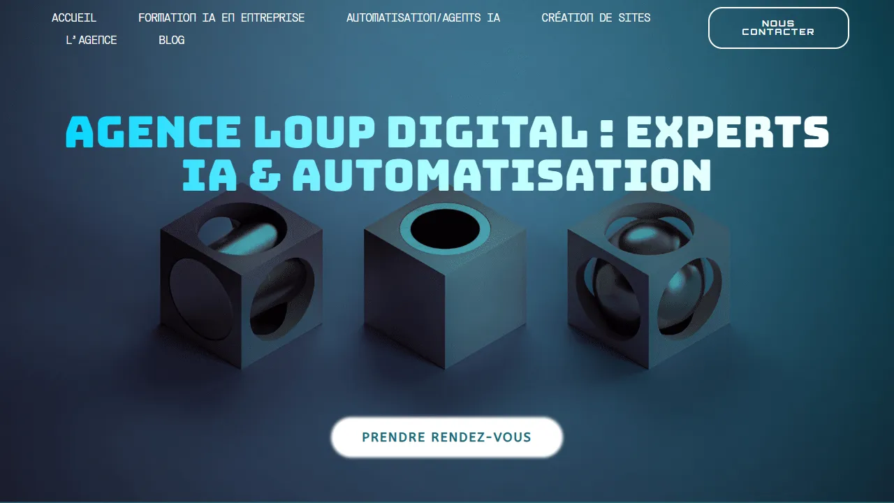 Screenshot of Formation IA & automatisation - Agence Loup Digital