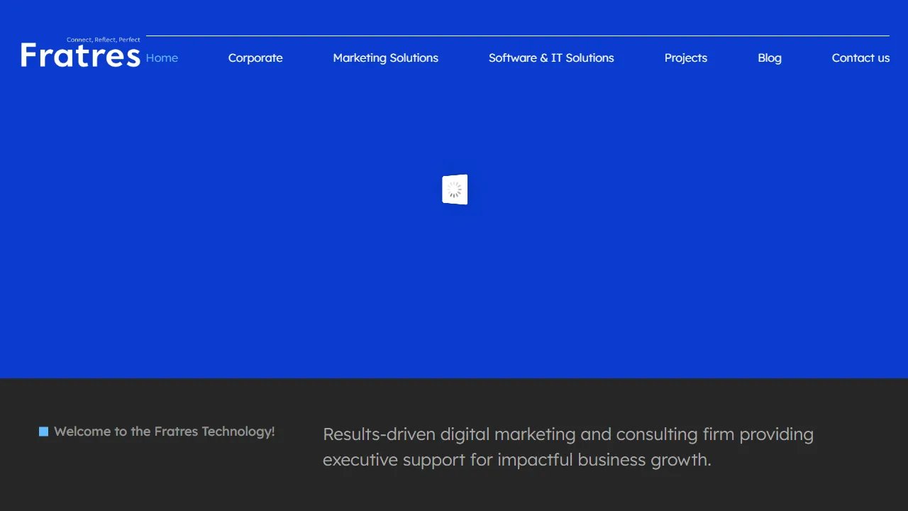 Screenshot of FRATRES TEKNOLOJİ - REKLAM / PR / SEO / KURUMSAL SİTE
