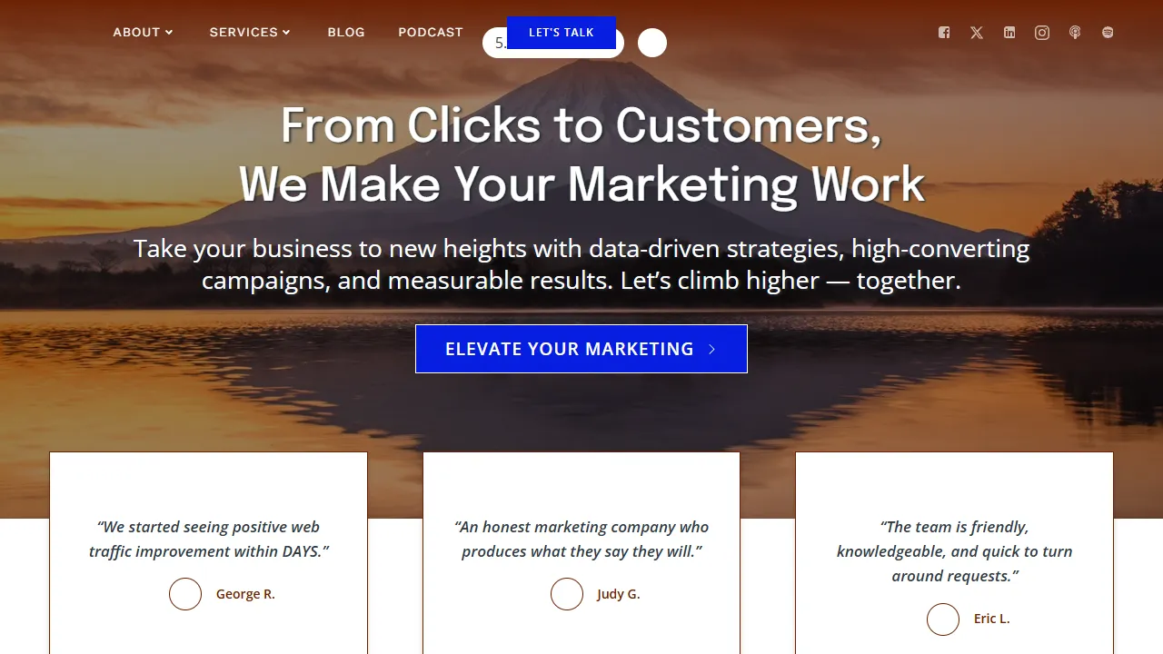 Screenshot of Fujisan Marketing