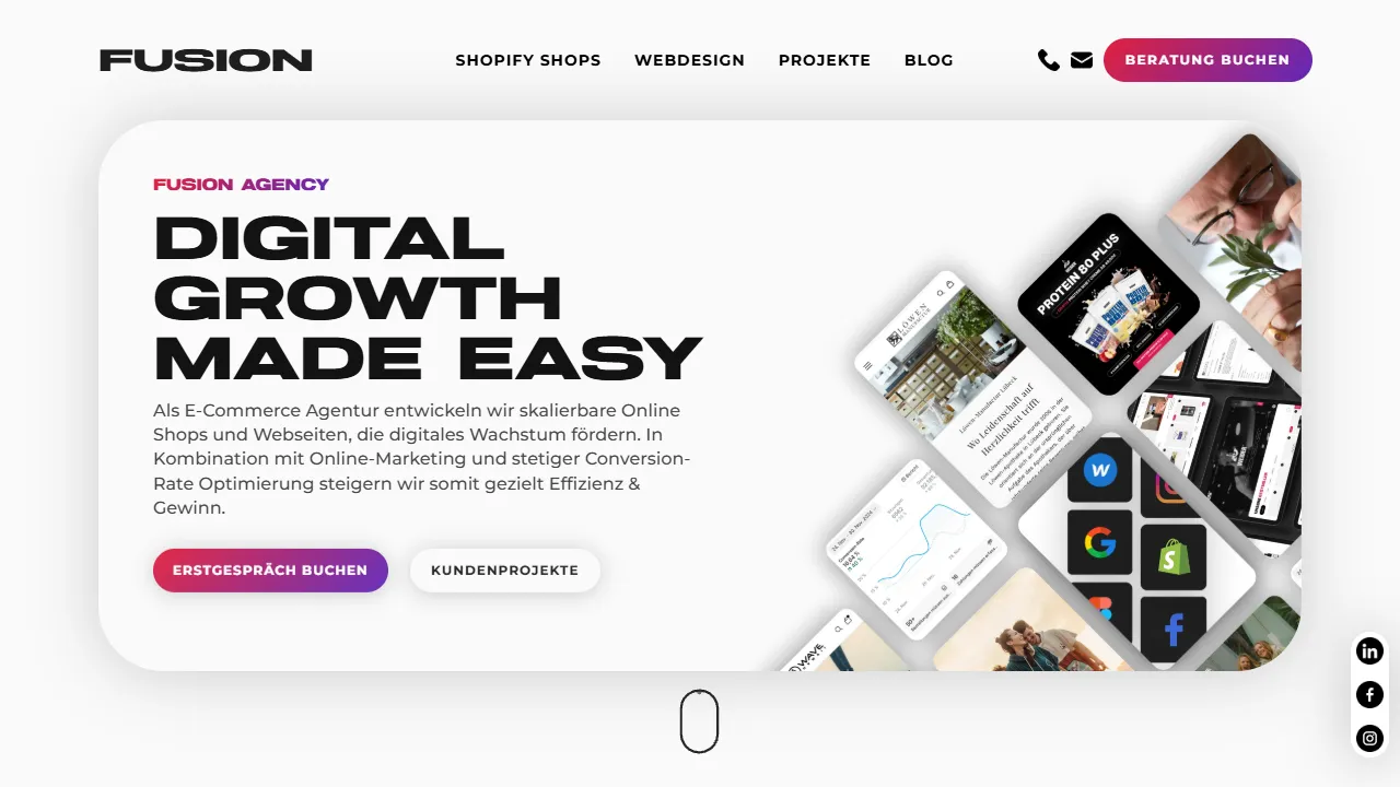 Screenshot of FUSION AGENCY