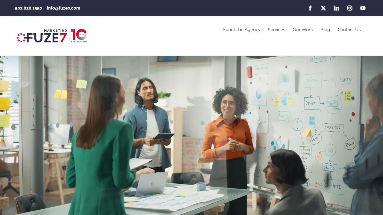 Screenshot of Fuze7 Marketing