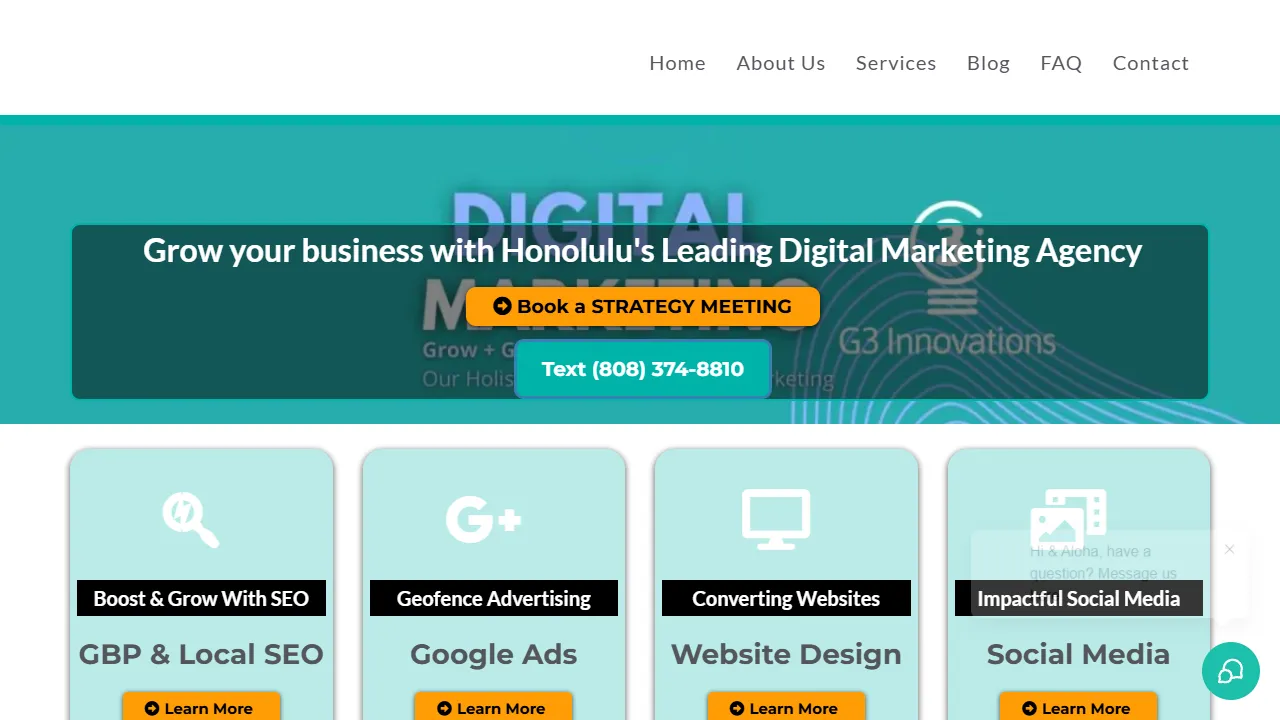 Screenshot of G3 Innovations, LLC