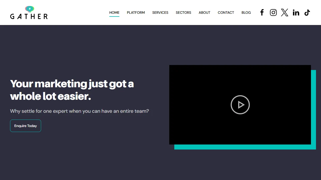 Screenshot of Gather Social Limited