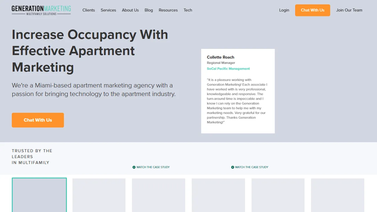 Screenshot of Generation Marketing