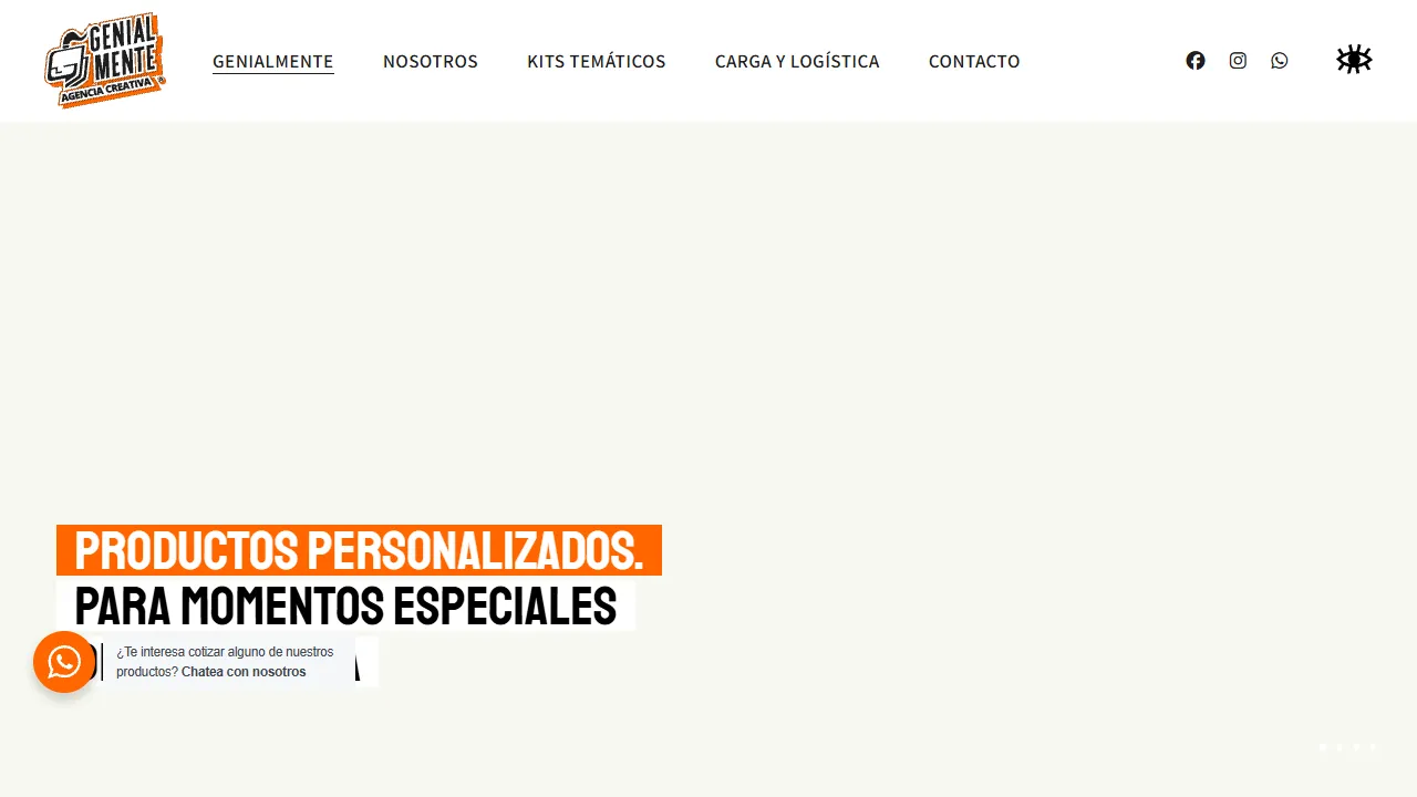 Screenshot of Genialmente MX / Agencia Creativa