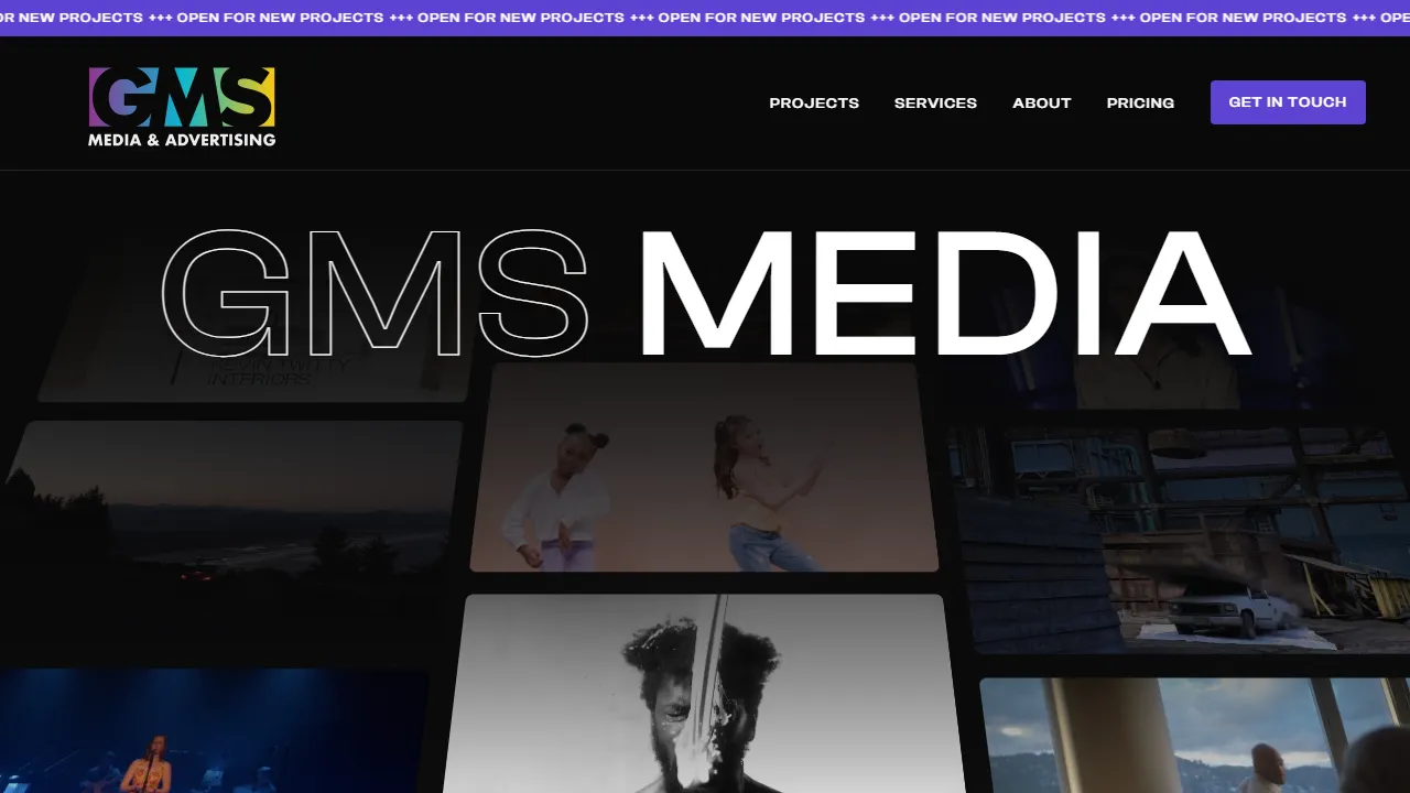 Screenshot of GMS Media and Advertising