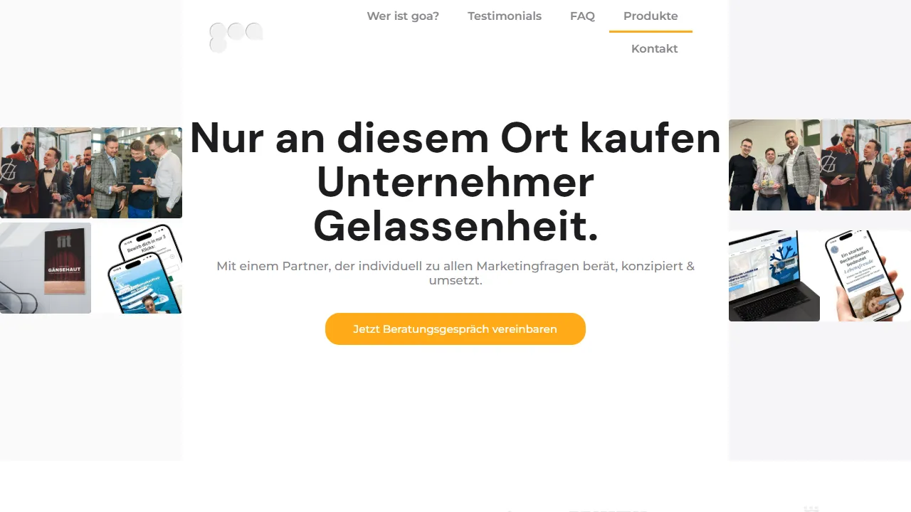 Screenshot of Goa agency