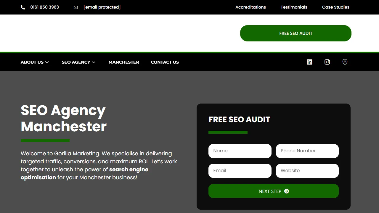 Screenshot of Gorilla Marketing | SEO Agency Manchester