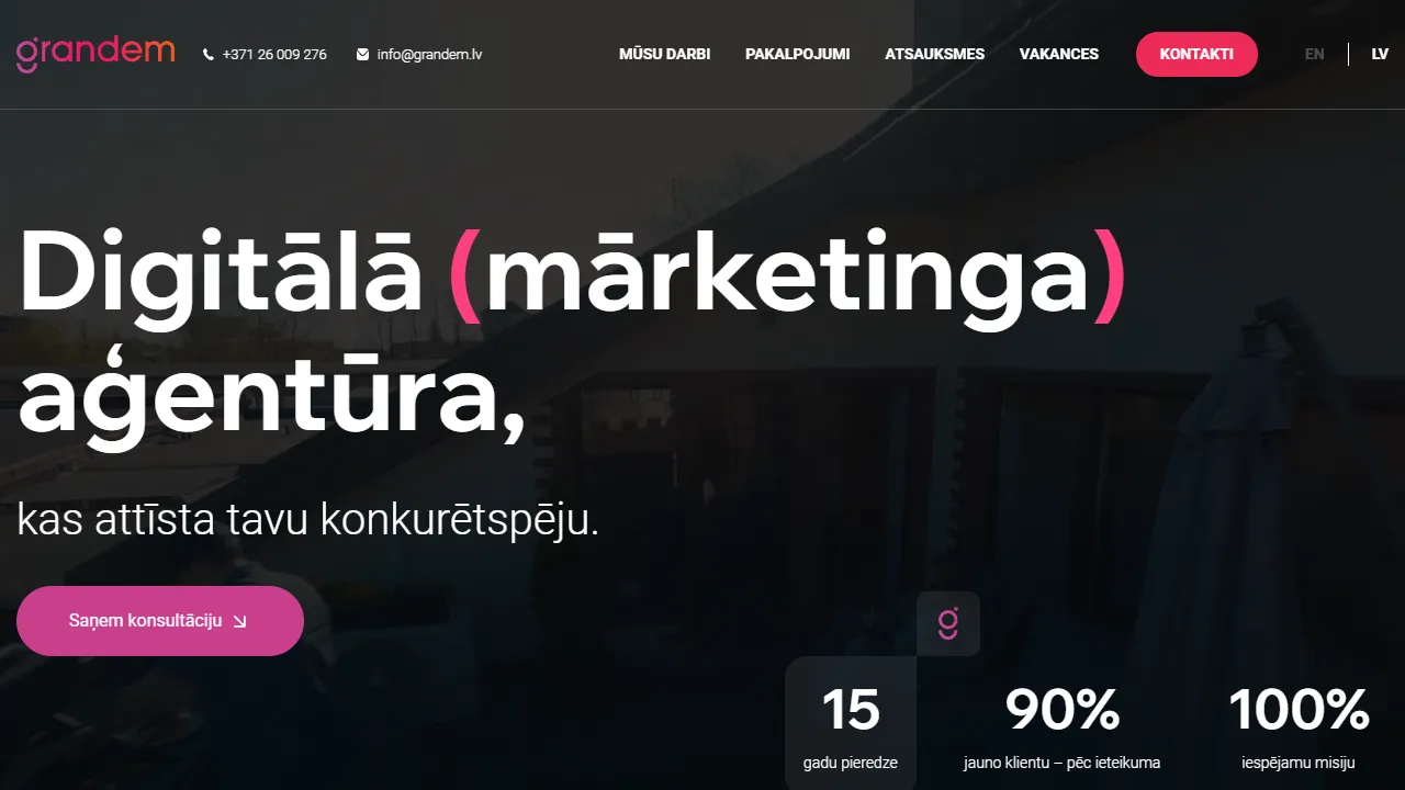 Screenshot of Grandem Group SIA