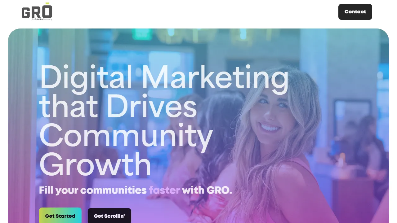 Screenshot of GRO Marketing