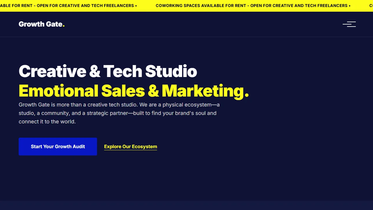 Screenshot of Growth Gate - The Creative Hub & Co-working
