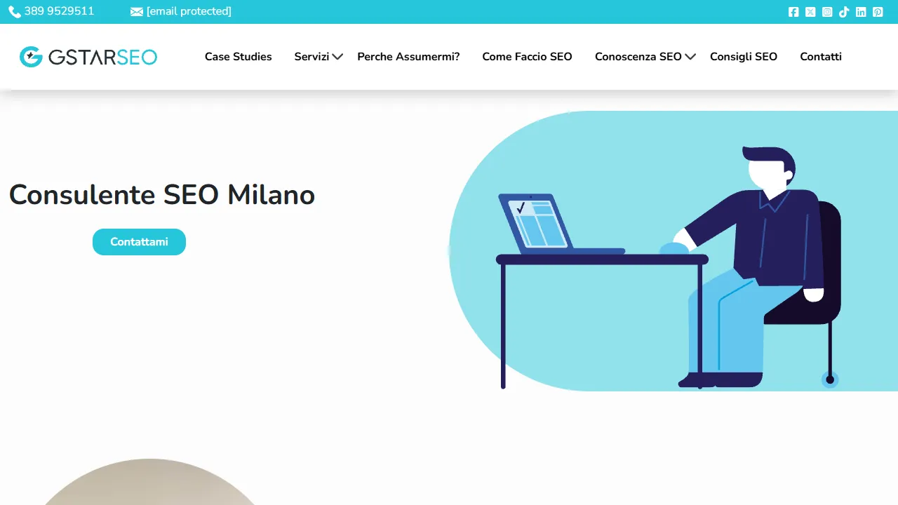 Screenshot of Gstarseo - Consulenza Seo e digital marketing