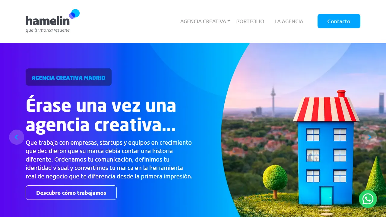 Screenshot of Hámelin Creative | Agencia de Publicidad en Madrid