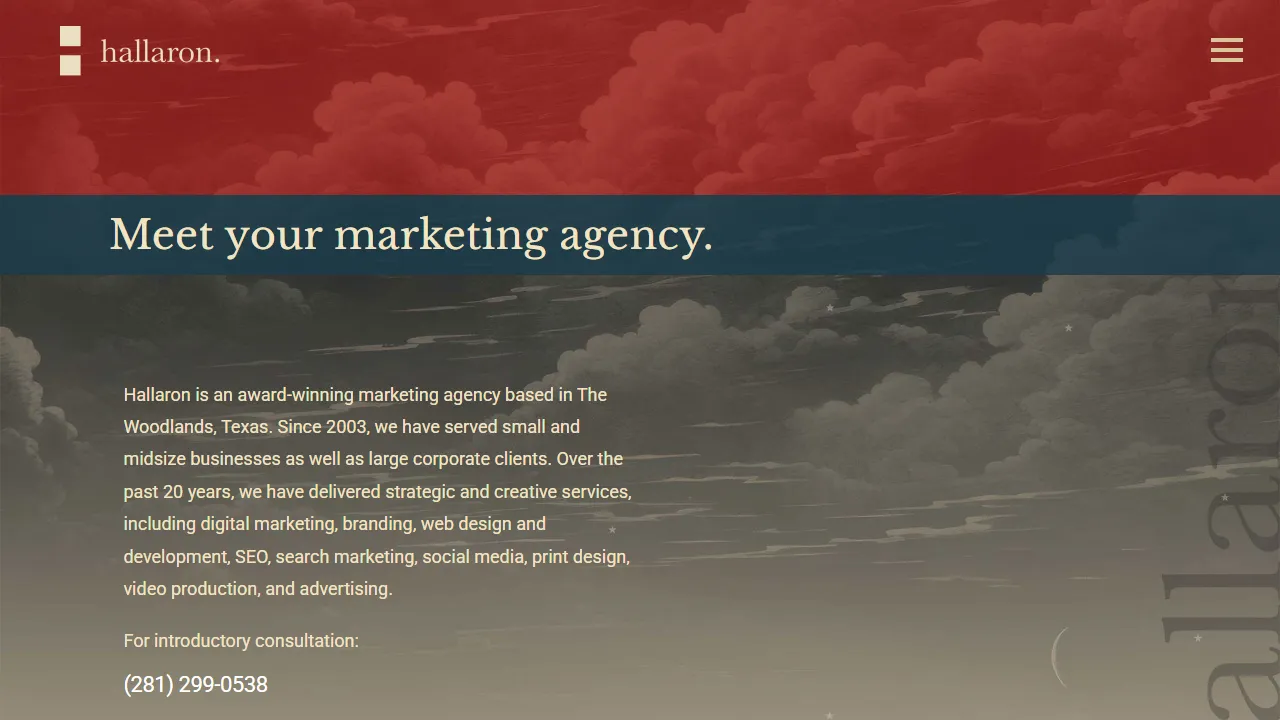 Screenshot of Hallaron Advertising Agency